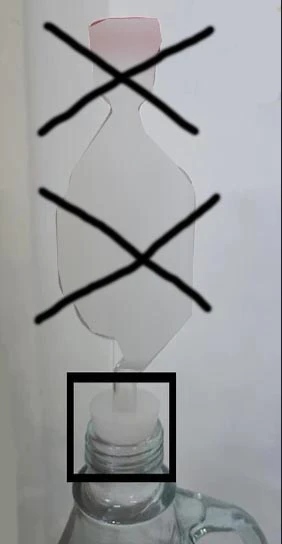 פקק סיליקון לנשם עבור דמיזאן זכוכית 5 ליטר